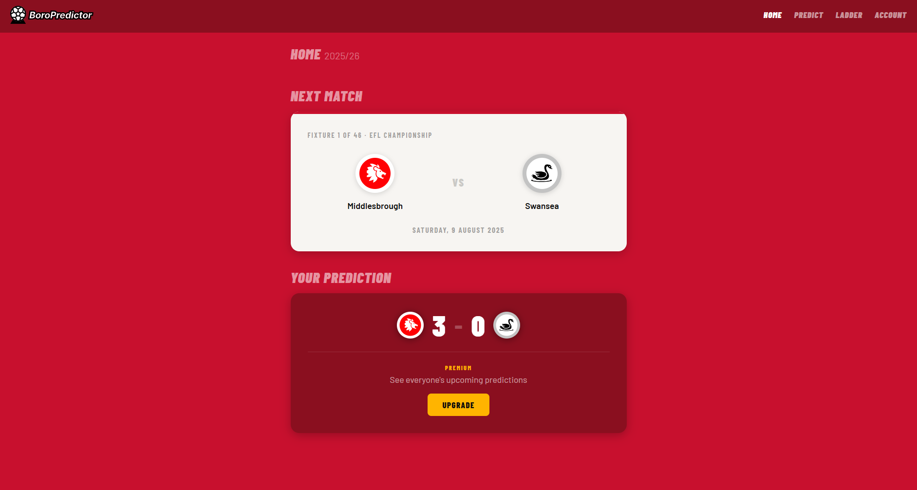 Month navigation