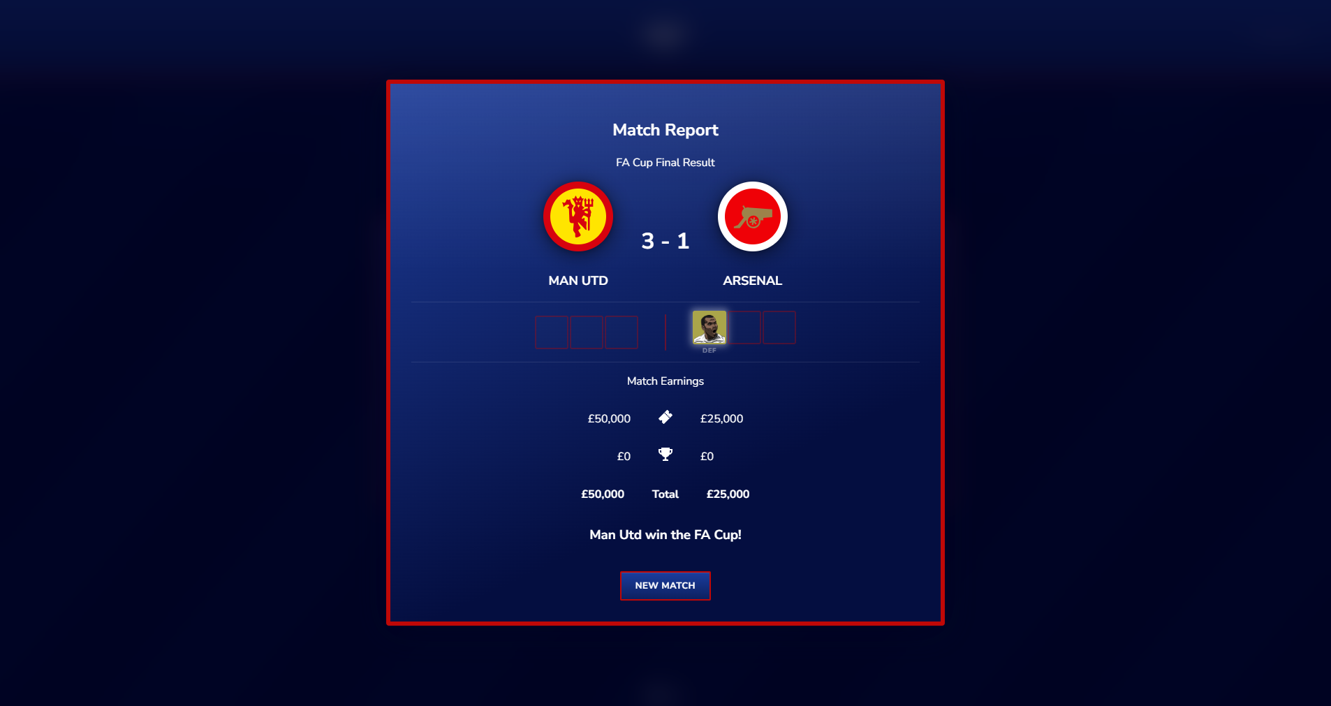 Match report