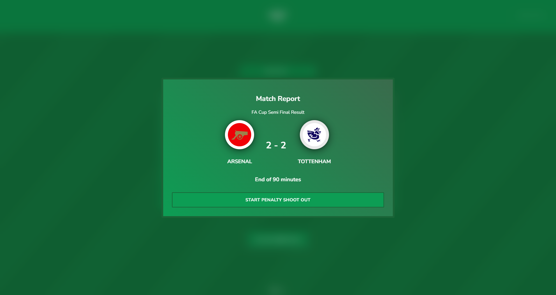 Match report with penalty trigger