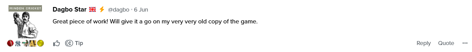 BGG response from dagbo — Great piece of work!